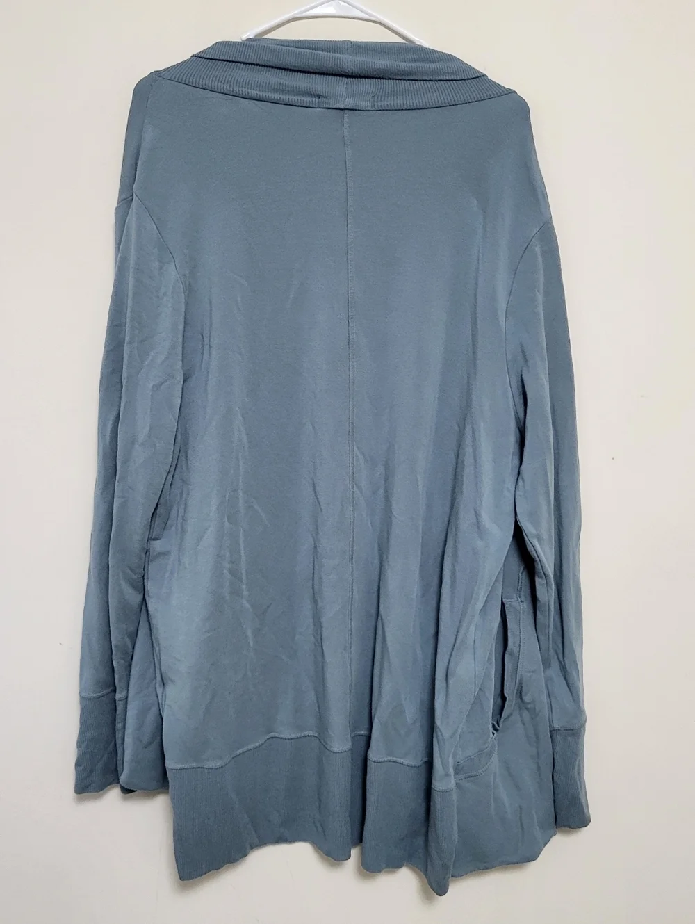 Athleta Pranayama Wrap Sweater Cardigan Sz XL Yogi Athleisure Blue - Picture 4 of 6